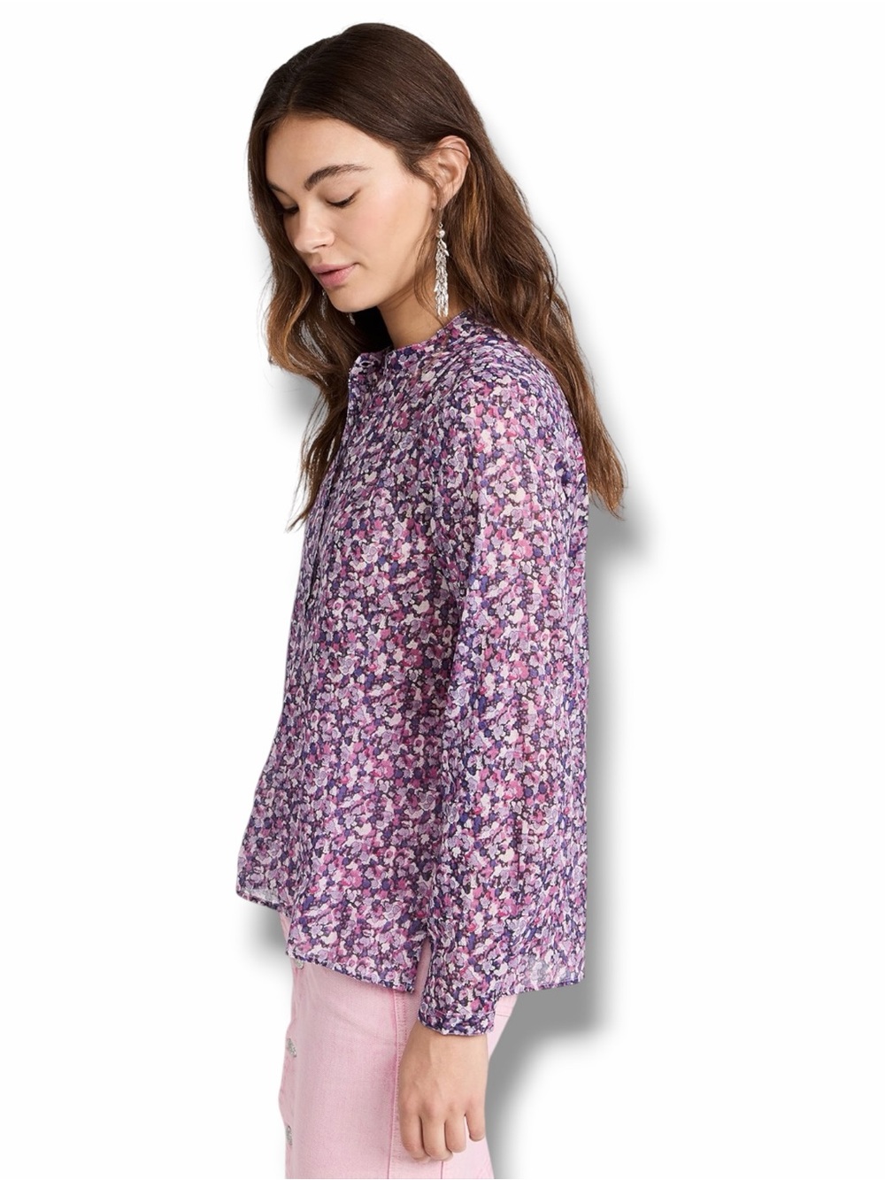 Isabel Marant Étoile Maria Blouse In Violet - Picture 5 of 7